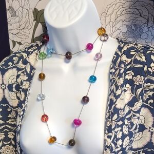 Vintage Glass Gumball Style Necklace